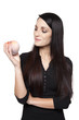 Produce - fruit woman with peach