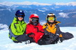 Children in ski clothes