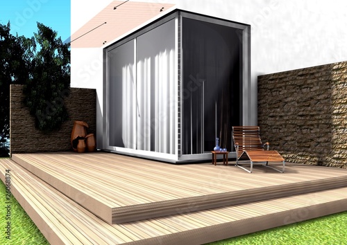 Illustration: 3d terrasse 3d terrasse