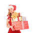 Miss Santa is Losing One Gift Box - Rectangle Crop