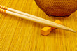 Chopsticks Standing Near a Bowl