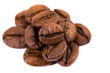 macro shot of coffe bens, isolated on white
