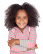 Pensive african little girl with beautiful hairstyle Pensive african little girl with beautiful hairstyle