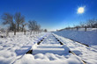 voie ferrée en hiver voie ferrée en hiver