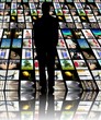 Man silhouette with images