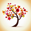 abstract vector tree background for the season of autumn abstract vector tree background for the season of autumn