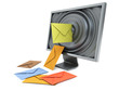 monitor with letters