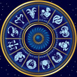 Vektor: Horoskop, blau Horoskop, blau
