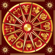 Vektor: Horoskop, rot Horoskop, rot