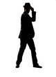 Handsome young guy standing on white