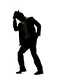 Young man showing dance moves