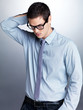 Businessman focusing on solution of problems