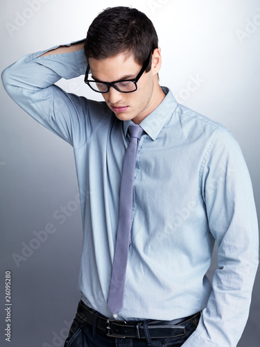 Photo: Businessman focusing on solution of problems Businessman focusing on solution of problems