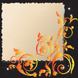 Ornament on the background of old paper.