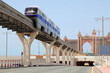 Atlantis hotel and monorail train, sunny day