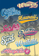 Vector: Pacific surfing Pacific surfing