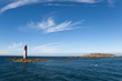 Phare en mer au large de Saint-Malo, Bretagne