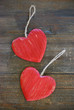 deux coeurs rouges