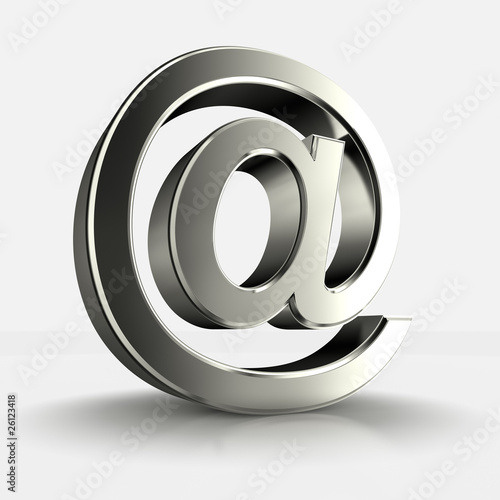 Illustration: imagen 3d de signo de arroba imagen 3d de signo de arroba
