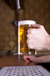 Glass of beer on pub Glass of beer on pub