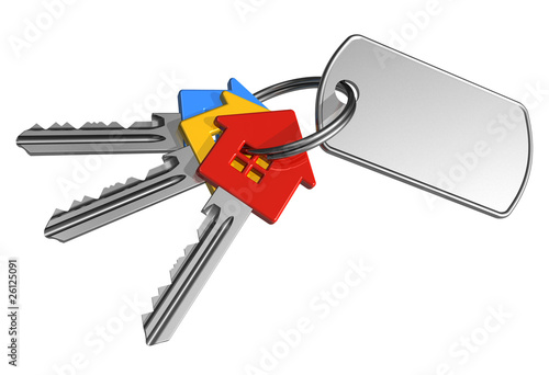 Illustration: Bunch of keys with label Bunch of keys with label