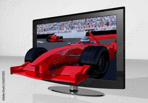 Illustration: 3D TV racing iso 3D TV racing iso