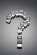 Question Mark Formed by Ice Cubes Question Mark Formed by Ice Cubes