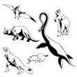 isolated dinosaurs vector illustration isolated dinosaurs vector illustration