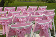 Chairs with pink bows Chairs with pink bows