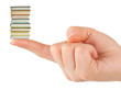 Hand and small books Hand and small books
