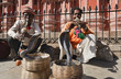 India. Rajasthan, Jaipur, Winds Palace, snake charmers