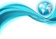 Business world map wave background Business world map wave background