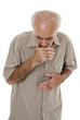 Old man coughing