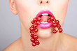 lips with fruits