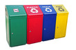 Photo: Colorful Recycle Bins Isolation Colorful Recycle Bins Isolation