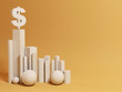 hegemony of the dollar. abstract background