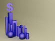 hegemony of the dollar. abstract background