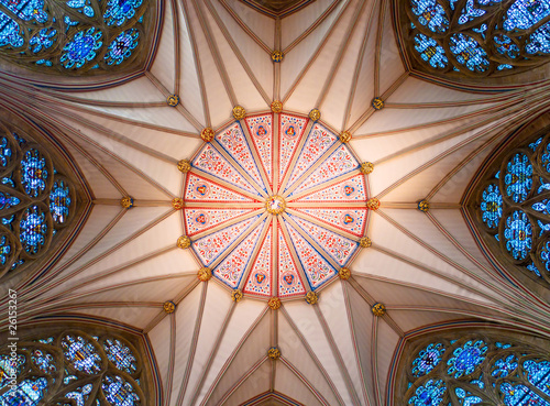 Photo: Mediaeval chapter house ceiling Mediaeval chapter house ceiling