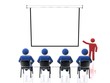 3D figure giving a presentation
