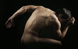 Artistic portrait of young male isolated on black Artistic portrait of young male isolated on black