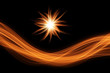 smooth silky waves with a glowing flower shape