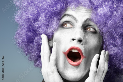 Photo: Crazy clown singing Crazy clown singing