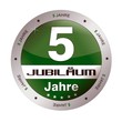 5 Jahre Jubiläum Button
