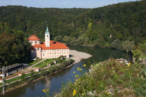 Photo: weltenburg abbey on the danube, bavaria, germany weltenburg abbey on the danube, bavaria, germany