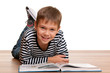 Smiling little reader Smiling little reader