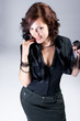 Photo: Portait of beautiful woman in glamour look Portait of beautiful woman in glamour look