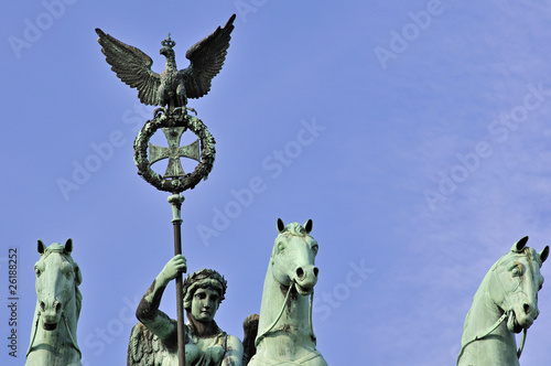 Photo: Quadriga on the top of the Brandeburg Gate Quadriga on the top of the Brandeburg Gate