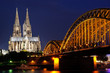 Cathedral and Hohenzollern Bridge - Cologne/Köln, Germany
