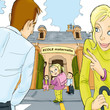 illustration rentrée, école maternelle