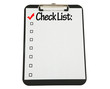 Black Clipboard with Check List Attached